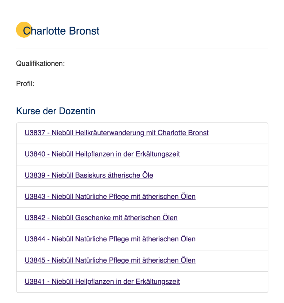 Seminare an der VHS Niebüll